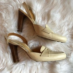 Via Spiga Loafer Style Heels- Size 10